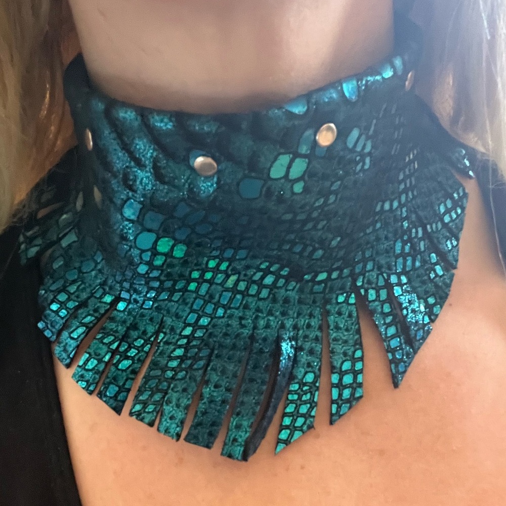 Blue mermaid necklace